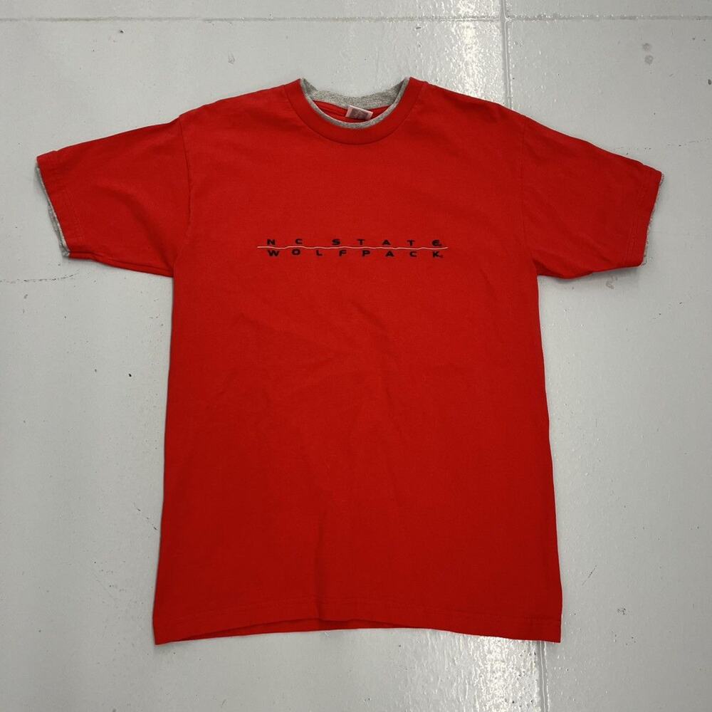 Vintage Y2k NC State University Red Embroidered T-Shirt